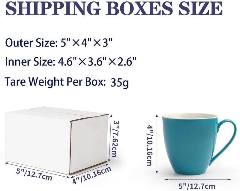 SPEPLA Shipping Boxes 5X4X3 Set of 40, White Corrugated Cardboard Box for Mailing Business Packaging - Image 3